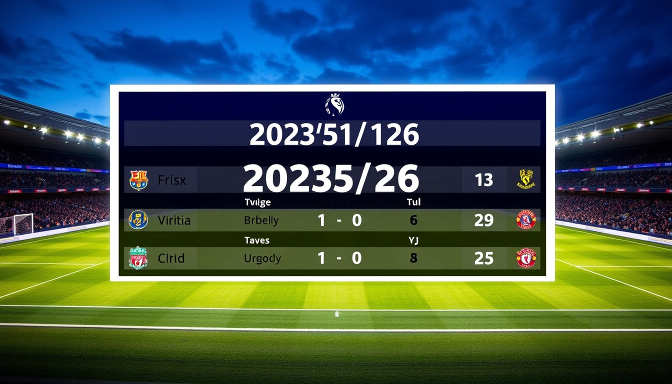Premier League Today Results & Table 2025/26 Live Standings