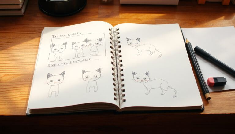How to Draw a Cat Easily: Step-by-Step Guide for Beginners & Kids